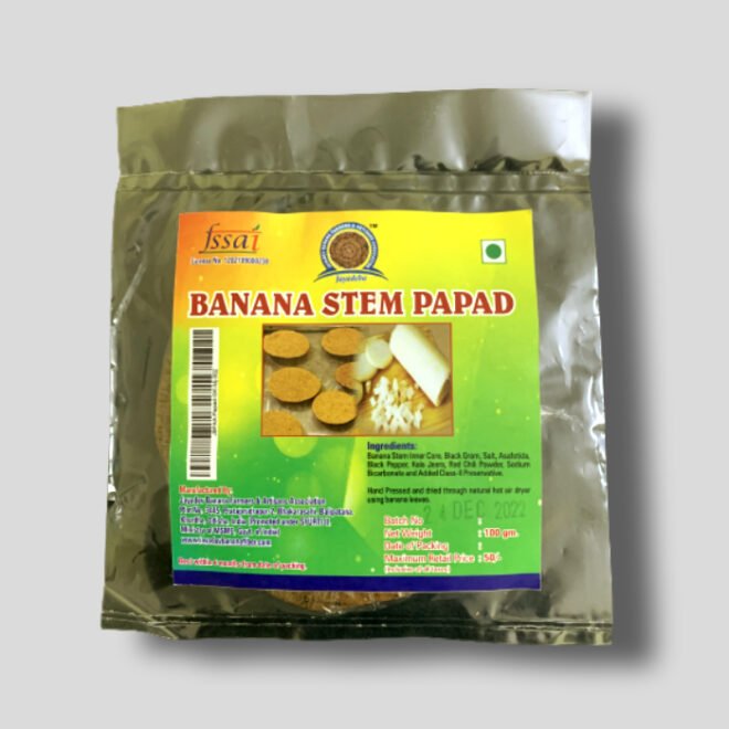 Banana stem Golmirch Papad